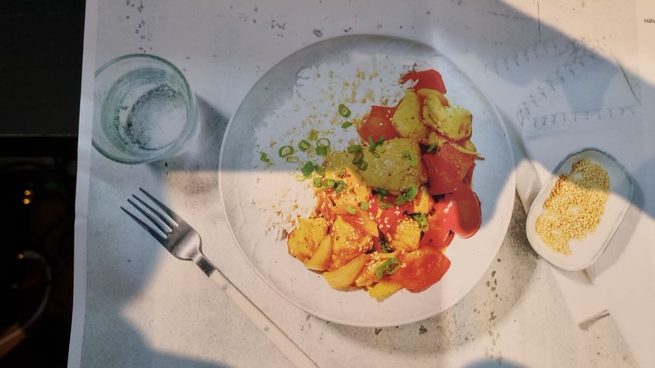 Hähnchenpfanne süßsauer mit Paprika