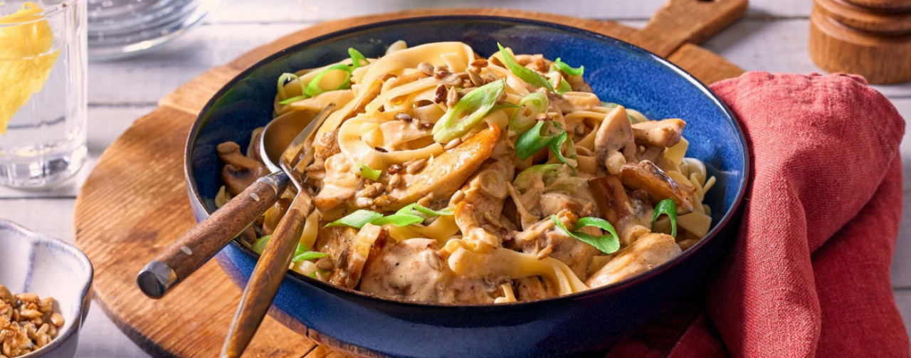 Hähnchengeschnetzeltes mit Tagliatelle